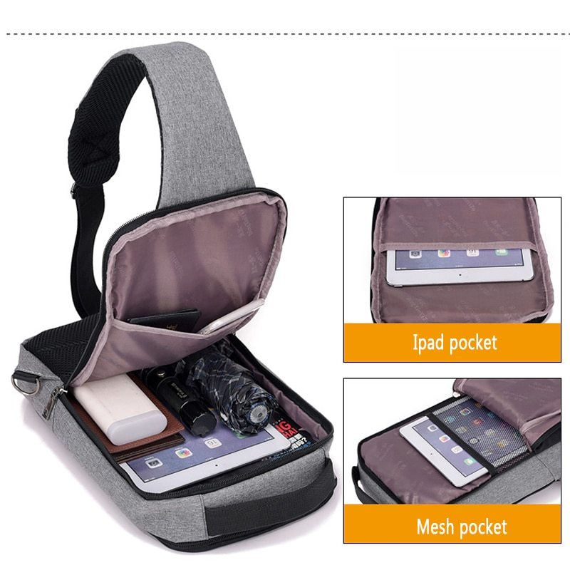 Smart & Sicher: Brusttasche mit USB-Ladefunktion