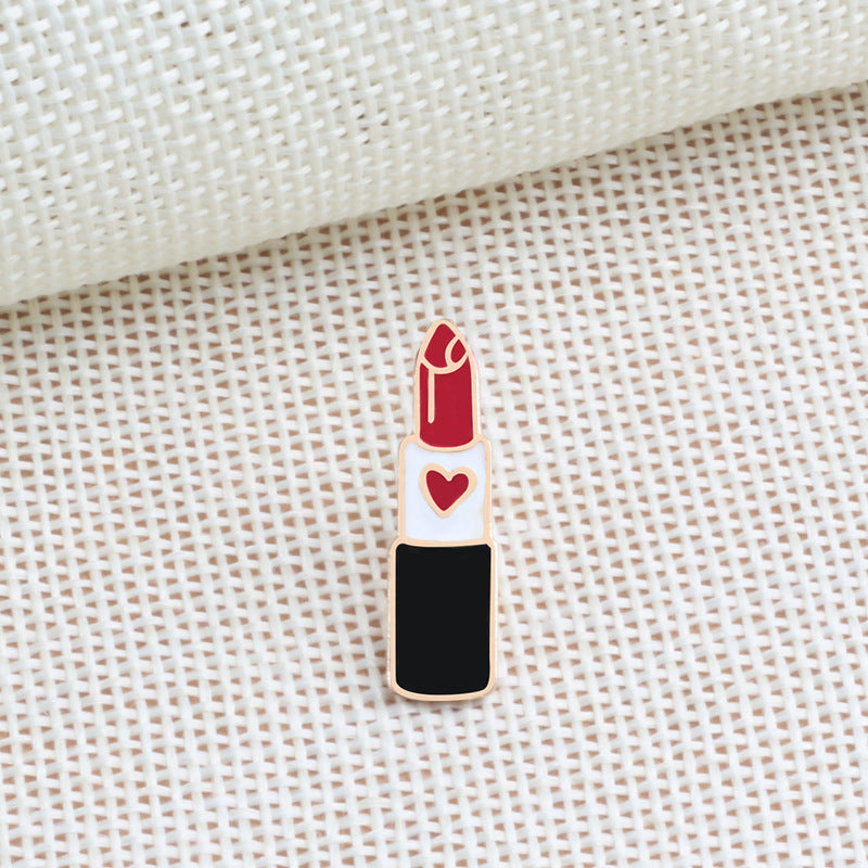Cartoon Lip Stick Brosche