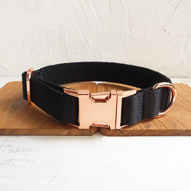 Rosegold Schwarz Halsband Bella
